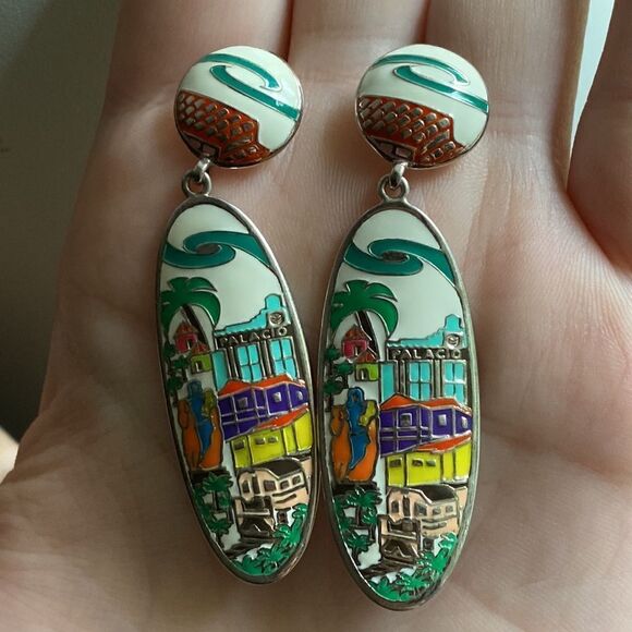 💛 Designer 925 Casa de Oro Dangle Earrings - Picture 4 of 6